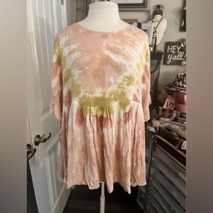 Cute tie dye babydoll tunic